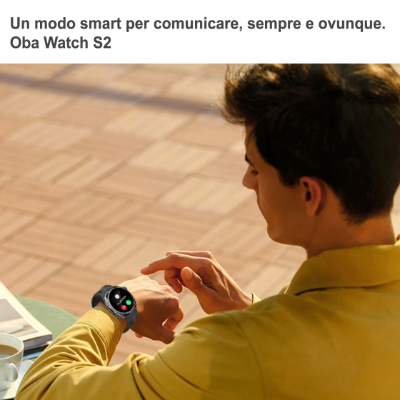 Smartwatch Smart Watch OMOLED Tracker, Chiamate,Bluetooth,100+ modalità Sport Salute Fitness Tracker, Cronometro per Android iOS