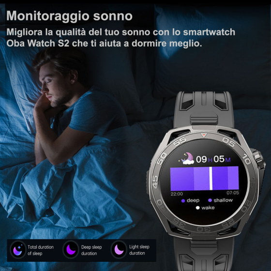 Smartwatch 4G LTE Smart Watch Monitoraggio Salute fitness GPS,Batteria 1000mAh, IP67,fotocamera OMOLED, Android e IOS cassa 49m