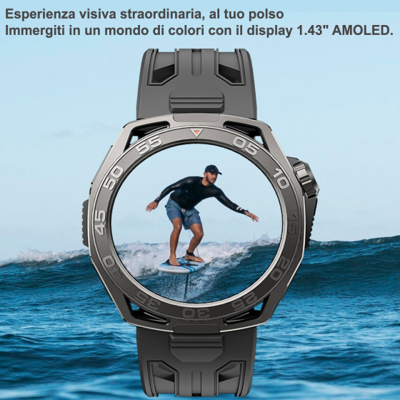 Smartwatch 4G LTE Smart Watch Monitoraggio Salute fitness GPS,Batteria 1000mAh, IP67,fotocamera OMOLED, Android e IOS cassa 49m