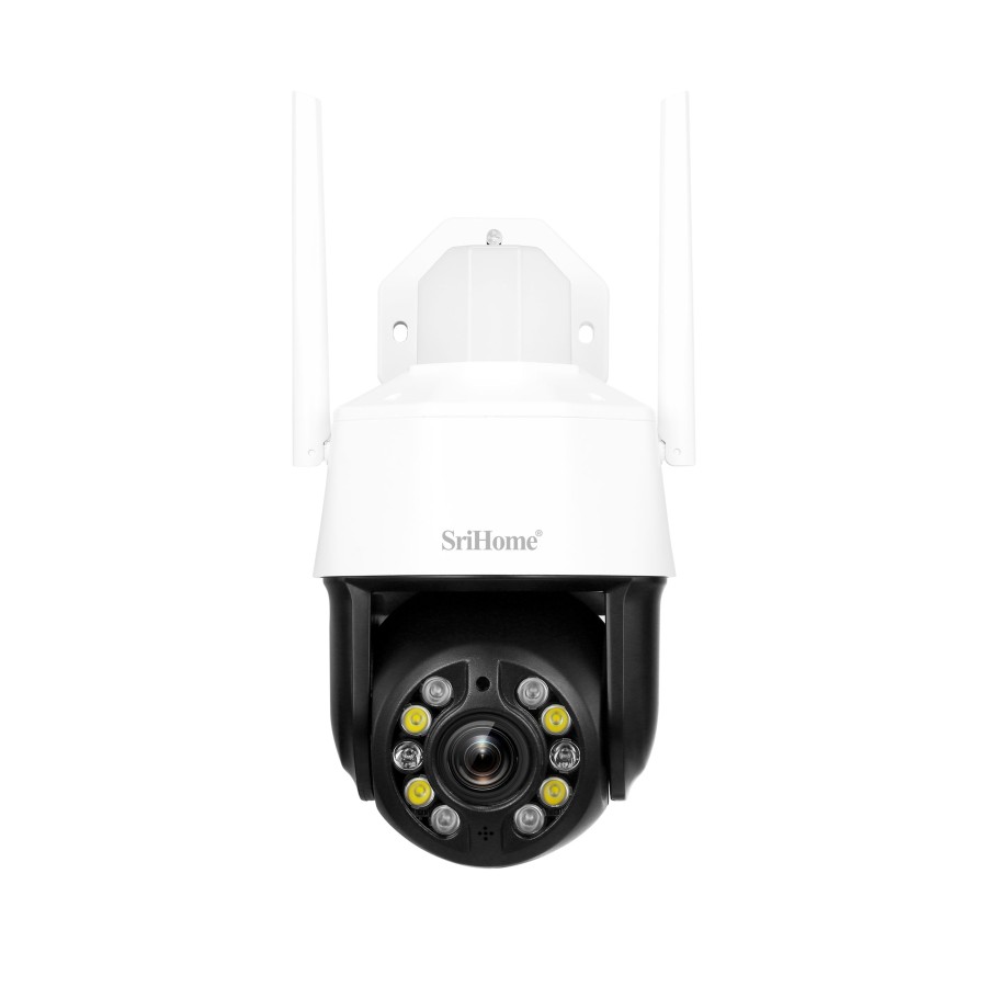 "High-Quality SriHome 5MP Speed Dome Camera: 20x Zoom, Two-Way Audio, Starlight, SD Card, WIFI for Easy Monitoring and Security"