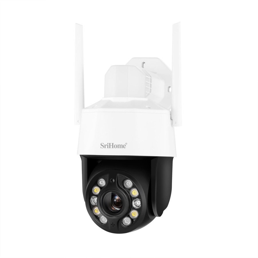 "High-Quality SriHome 5MP Speed Dome Camera: 20x Zoom, Two-Way Audio, Starlight, SD Card, WIFI for Easy Monitoring and Security"