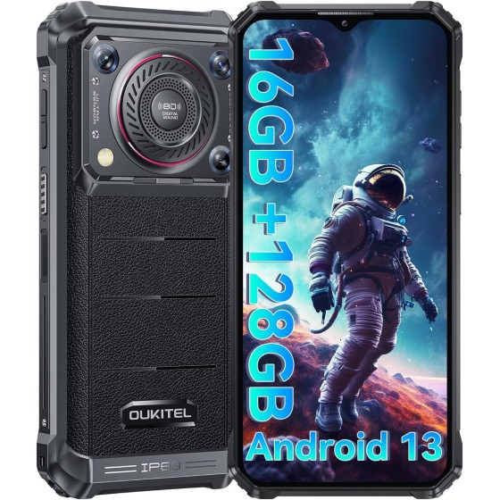 Oukitel WP36 Rugged Phone 10600mAh Battery 8D Sound Triple-Cam 16GB+128GB MediaTek 8788