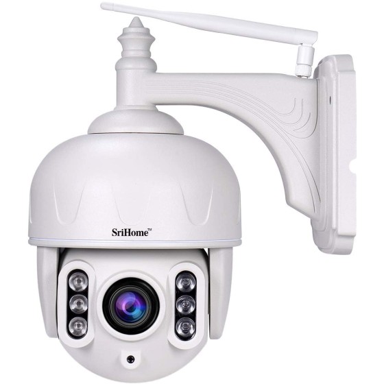 SH028 Telecamera PTZ con zoom ottico e WiFi, Onvif -con IR Cut, risoluzione 3.0 Mp, audio e slot SD.