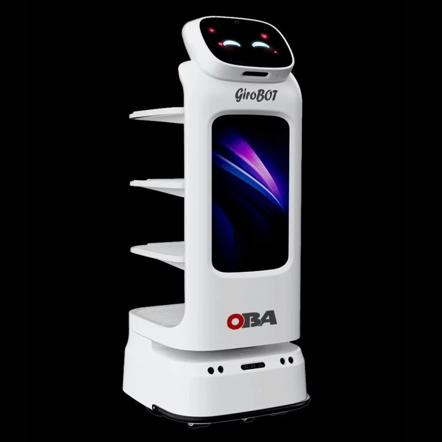 Robot cameriere UBTECH GiroBOT-L100: AI, Wi-Fi,4G, batteria a lunga durata, facile da usare Display pubblicitario