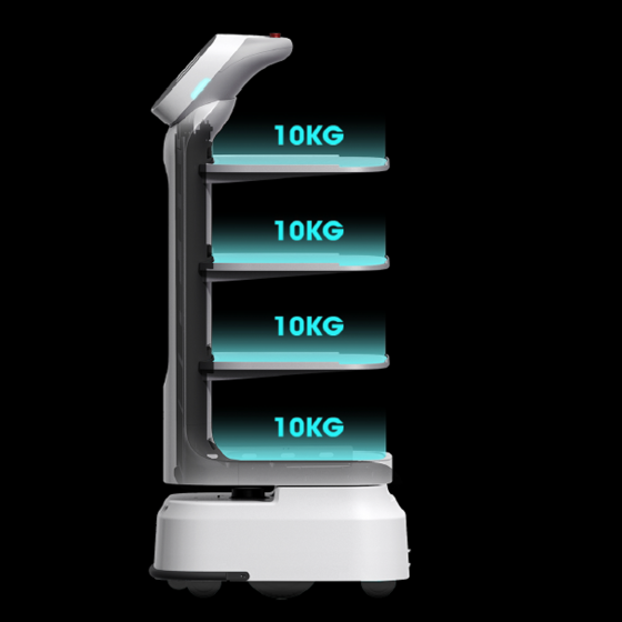 Robot cameriere UBTECH GiroBOT-L100: AI, Wi-Fi,4G, batteria a lunga durata, facile da usare Display pubblicitario
