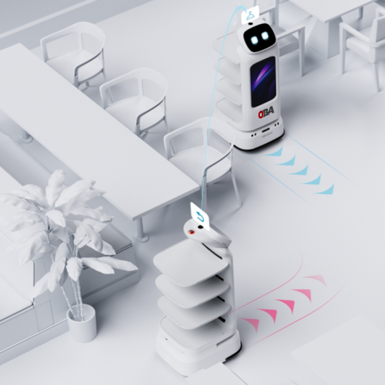 Robot cameriere UBTECH GiroBOT-L100: AI, Wi-Fi,4G, batteria a lunga durata, facile da usare Display pubblicitario