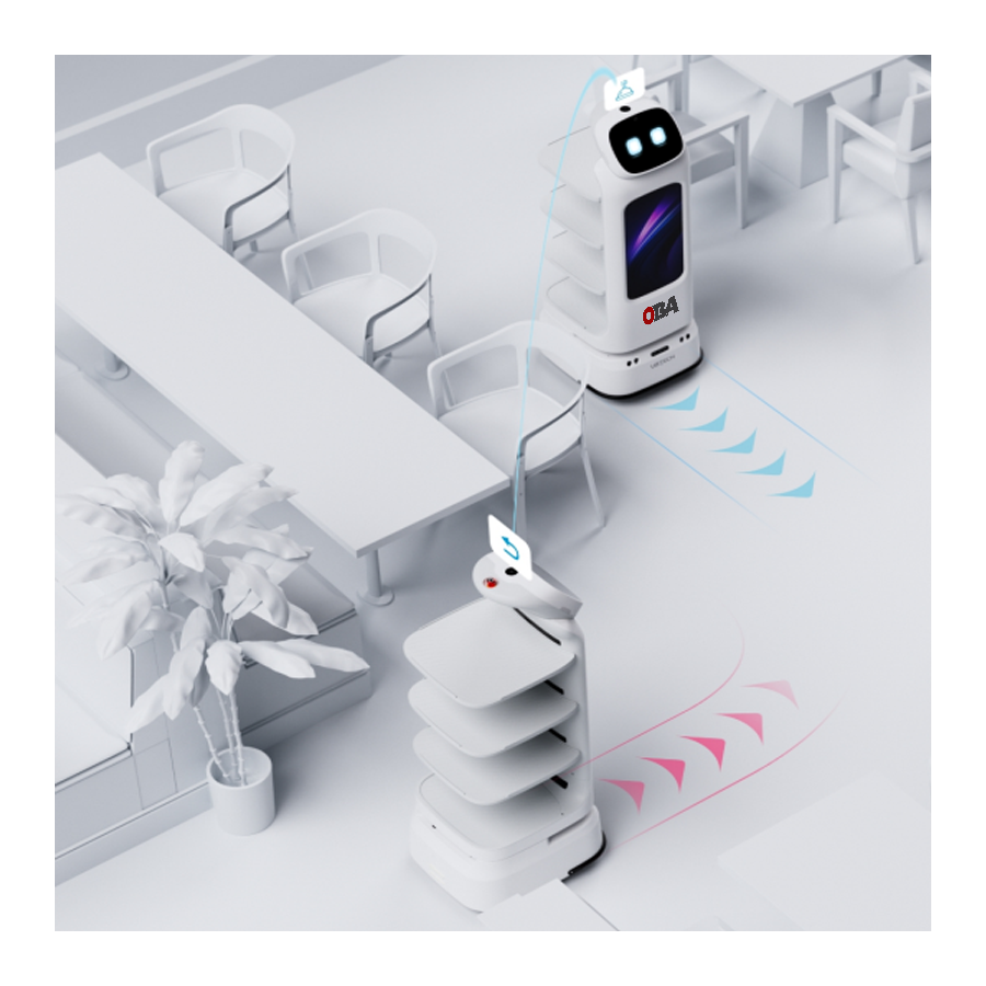 Robot cameriere UBTECH GiroBOT-L100: AI, Wi-Fi,4G, batteria a lunga durata, facile da usare Display pubblicitario