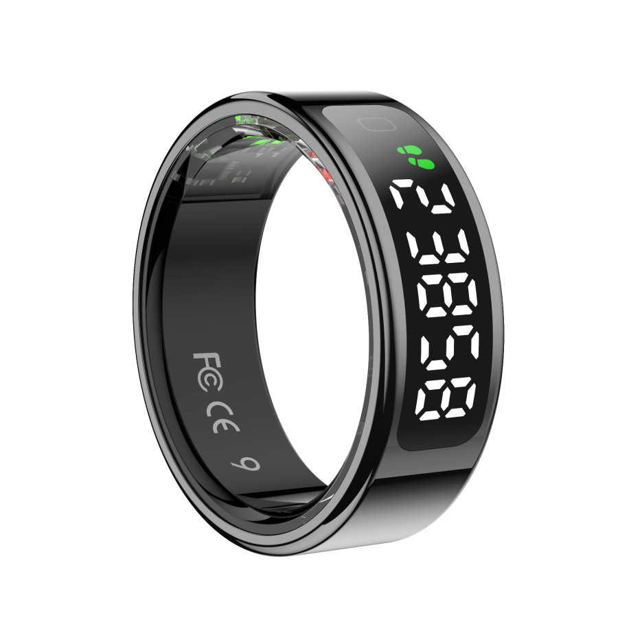 OBA R15: Anello Smart con display, fitness, 5 ATM, ricarica wireless. Monitora cuore, ossigeno, sonno. iOS/Android.