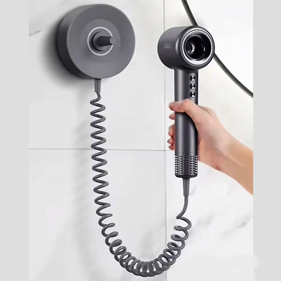 Wall-mounted Hair Dryer: Perfect Blow Dry, Healthy Hair - 500 Million Negative Ions, 120,000 RPM, 75 m/s, 54 dB