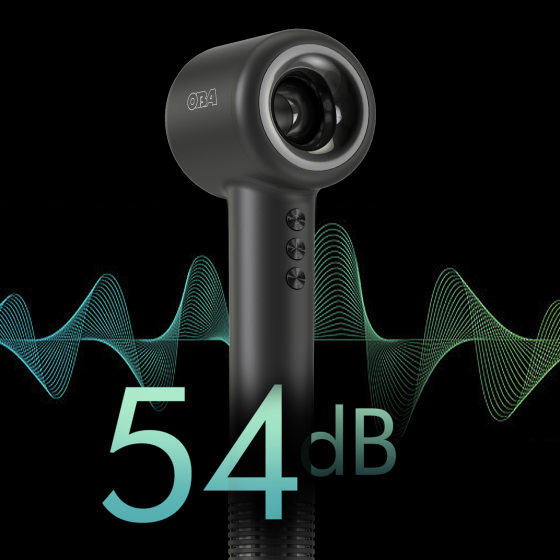 OBA-HY01PRO Hair Dryer:KIT Perfect Blow Dry, Healthy Hair - 500 Million Negative Ions, 120,000 RPM, 75 m/s, 54 dB