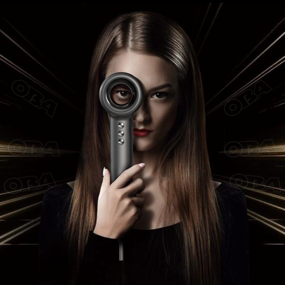 OBA-HY01PRO Hair Dryer:KIT Perfect Blow Dry, Healthy Hair - 500 Million Negative Ions, 120,000 RPM, 75 m/s, 54 dB