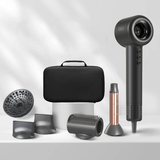 Asciugacapelli OBA-HY01PRO: KIT Hair dryer Full Bag, Capelli Sani - 500 Milioni Ioni Negativi,120.000 RPM, 75 m/s, 54 dB