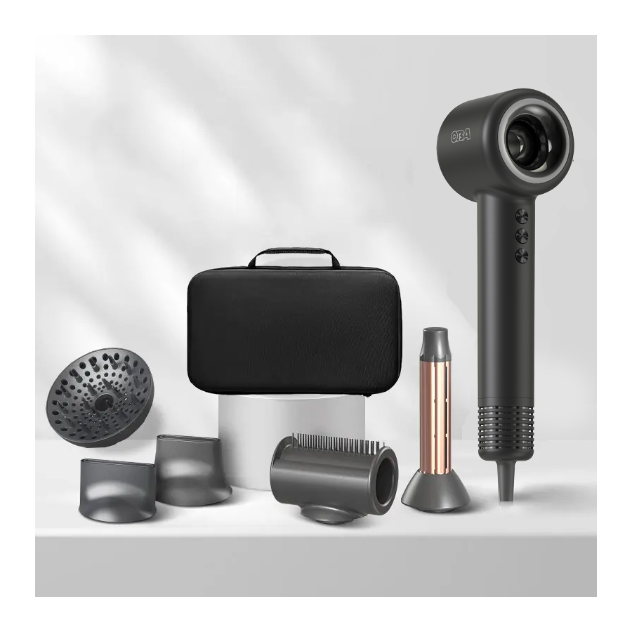 OBA-HY01PRO Hair Dryer:KIT Perfect Blow Dry, Healthy Hair - 500 Million Negative Ions, 120,000 RPM, 75 m/s, 54 dB