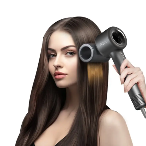 OBA-HY01PRO Hair Dryer:KIT 3IN1 Perfect Blow Dry, Healthy Hair - 500 Million Negative Ions, 120,000 RPM, 75 m/s, 54 dB