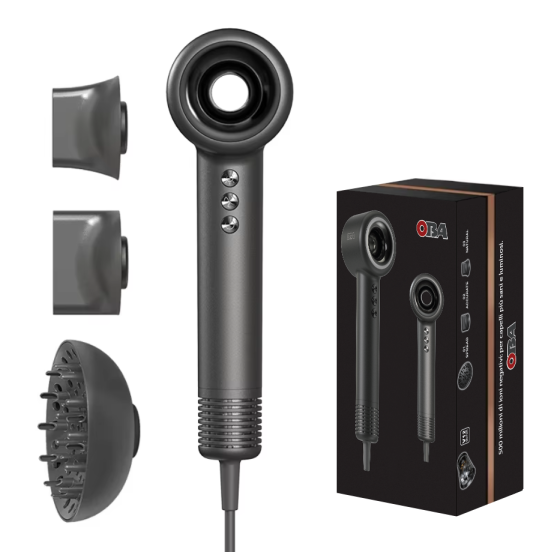 OBA-HY01PRO Hair Dryer:KIT 3IN1 Perfect Blow Dry, Healthy Hair - 500 Million Negative Ions, 120,000 RPM, 75 m/s, 54 dB