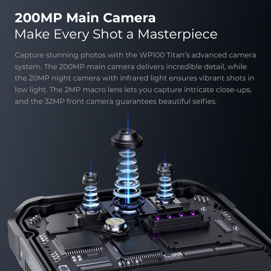 Oukitel WP100 Titan 5G Rugged Phone 6.8-inch 120Hz 33000mAh Projection Function (16GB+512GB NFC)