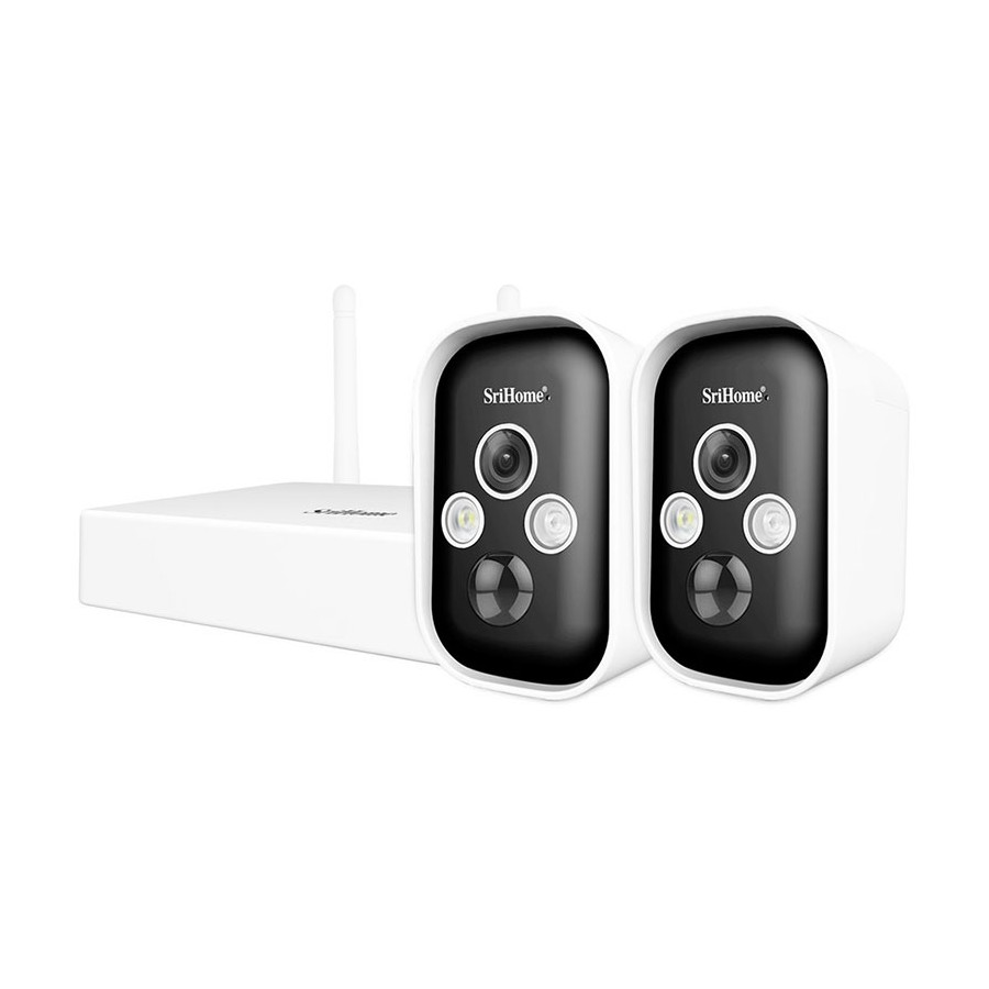 "Wireless Rechargeable WiFi Kit with 3MP PIR Sensor, MicroSD Support & Bidirectional Audio - SriHome SH033"