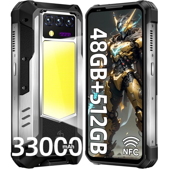 Oukitel WP100 Titan 5G Rugged Phone Display 6,8" 120Hz Batteria 33000mAh Funzione Proiezione Mobile (16GB+512GB NFC)