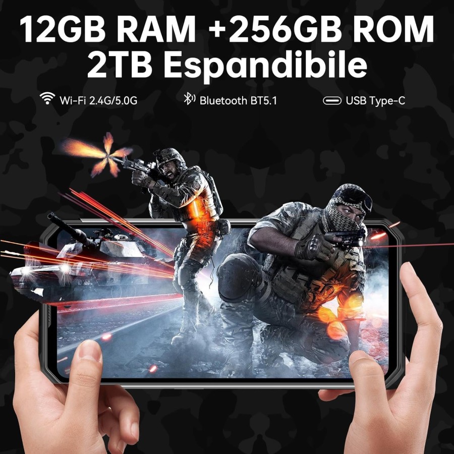 copy of Oukitel WP27 8500mAh IP68 IP69K Global Bands Rugged Smartphone (12+256GB NFC)
