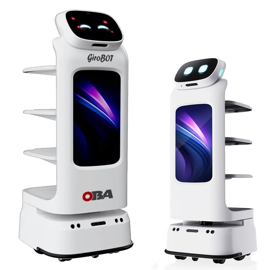 Robot cameriere UBTECH GiroBOT-L100: AI, Wi-Fi,4G, batteria a lunga durata, facile da usare Display pubblicitario