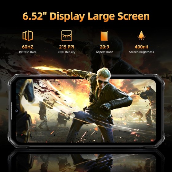 OUKITEL WP23 PLUS Android 14 Rugged Smartphone 10600mAh Telefono Indistruttibile, 24 GB+256GB/1TB Rugged, 6.52" HD+ 13MP+5MP NFC