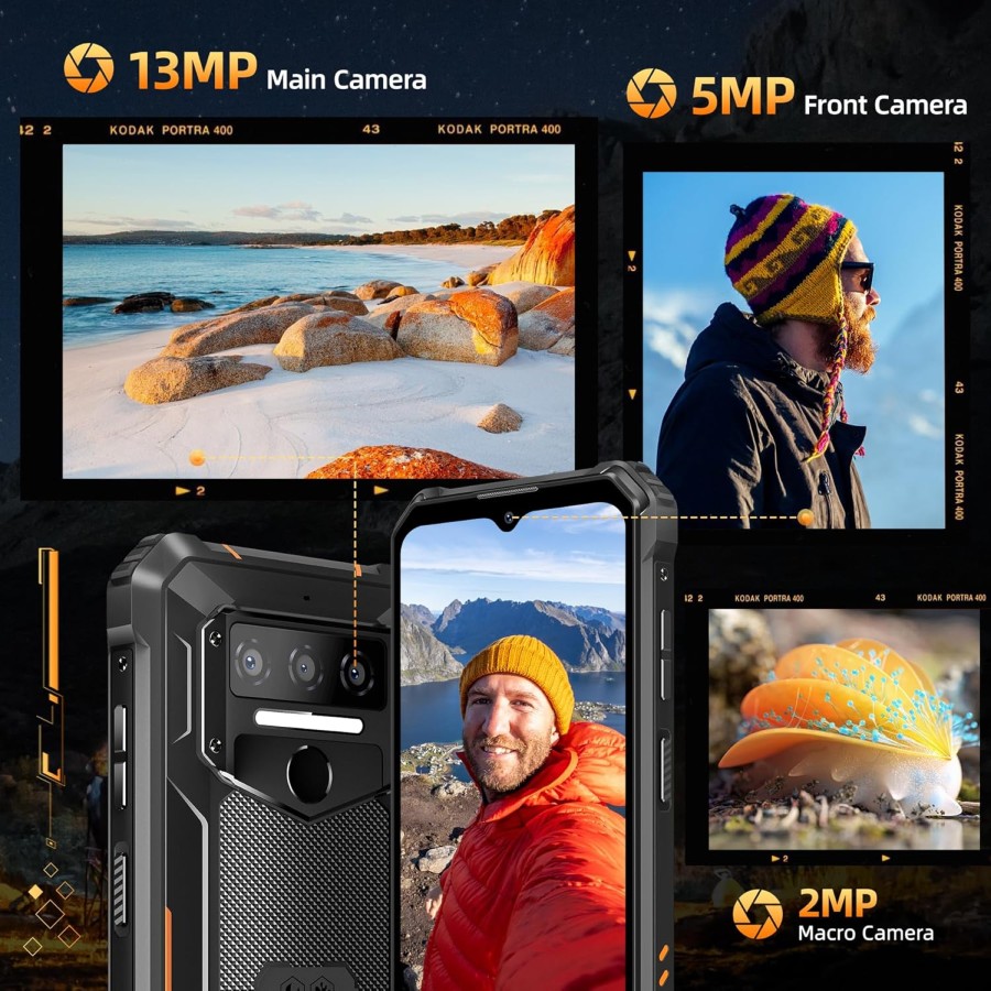 OUKITEL WP23 PLUS Android 14 Rugged Smartphone 10600mAh Telefono Indistruttibile, 24 GB+256GB/1TB Rugged, 6.52" HD+ 13MP+5MP NFC