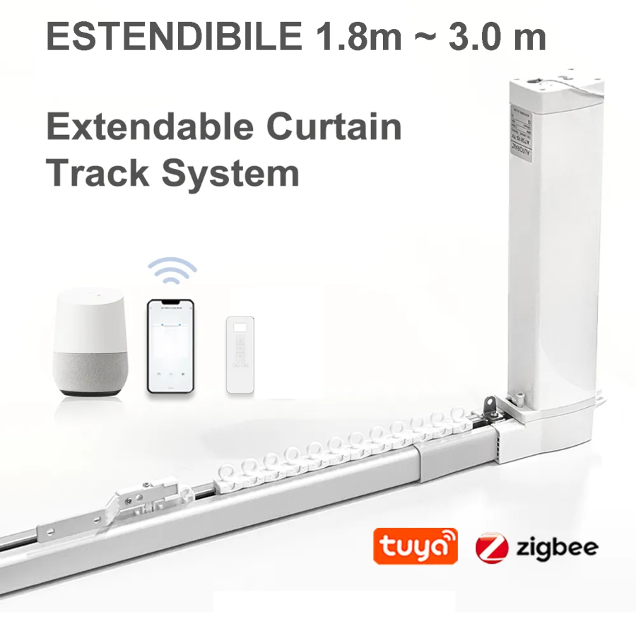 Tende Motorizzate,da 1,8 a 3 Metri, Motore Wifi compatibile con Alexa, Google Home, App, Smart Home, con Telecomando, Tuya