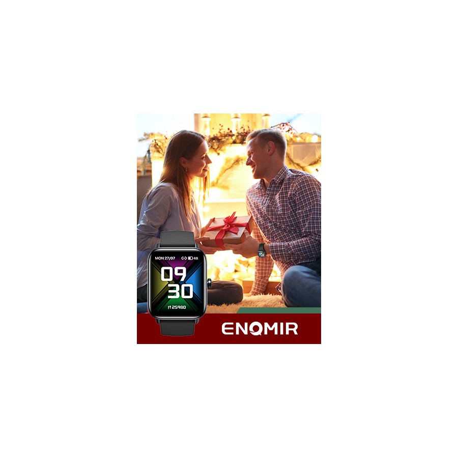 ENOMIR Smartwatch Donna con Chiamate, 1,8" Orologio Smartwatch Cardiofrequenzimetro, SpO2, Sonno, Contapassi, Alexa , Fitness