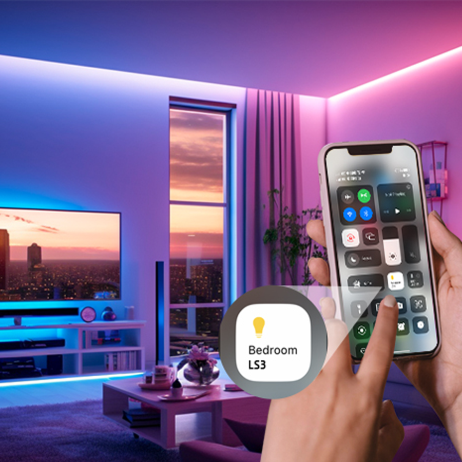 OB2201 5m Smart Wi-Fi LED Strip, RGB, 16 Million Colors, Compatible with Alexa, Google Home, HomeKit
