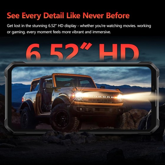 OUkitel WP53 Pro 4G Rugged Phone con Display FHD+ da 6.52",Batteria da 11000mAh, Fotocamera da 50MP, Android 15 (8GB+512GB, NFC)
