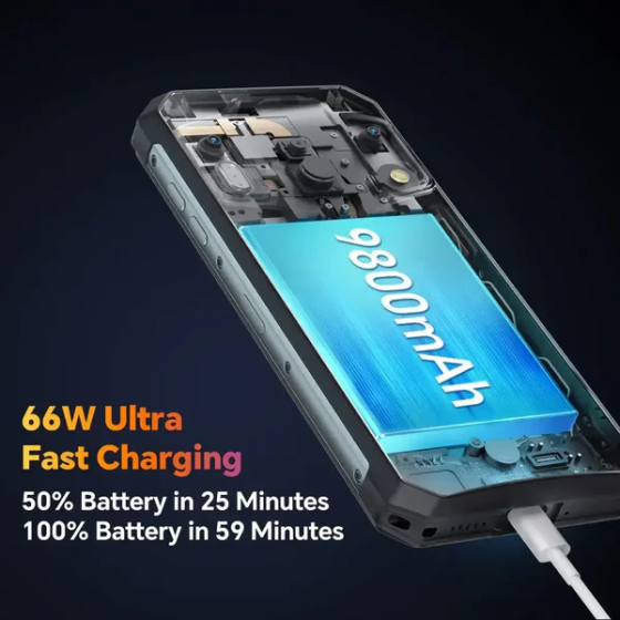 Oukitel WP21Ultra 4G Rugged Phone 6.78-inch 9800mAh Battery 64MP Camera Android 12(12GB+256GB NFC)