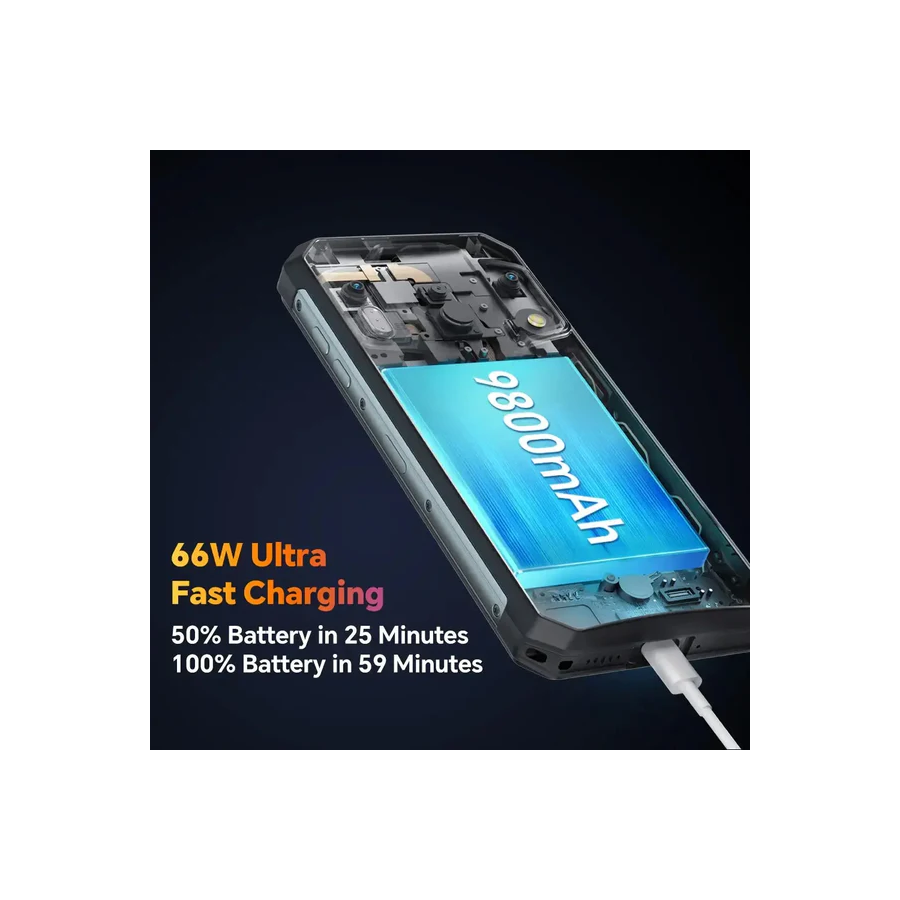 Oukitel WP21Ultra 4G Rugged Phone 6.78-inch 9800mAh Battery 64MP Camera Android 12(12GB+256GB NFC)