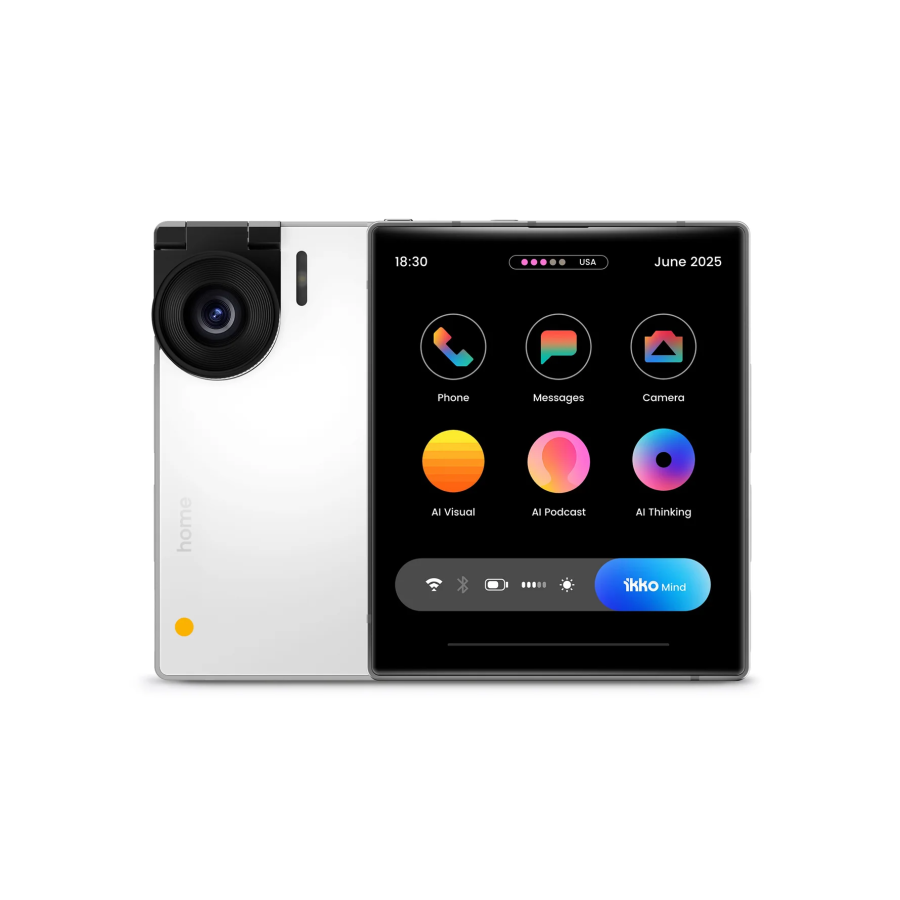 copy of iKKO MindOne Pro AI Phone: Compact 4" AMOLED, Dual OS, Sapphire Glass, 50MP Flip Camera, Free Global Internet. White
