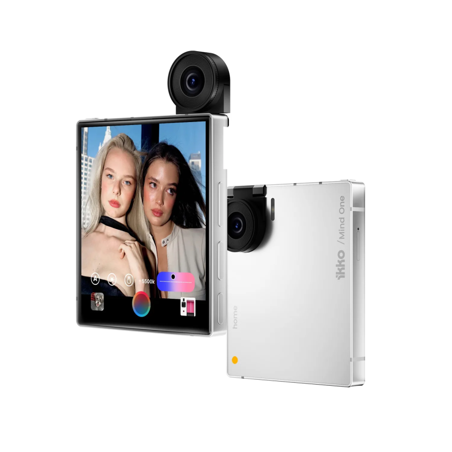 copy of iKKO MindOne Pro AI Phone: Compact 4" AMOLED, Dual OS, Sapphire Glass, 50MP Flip Camera, Free Global Internet. White