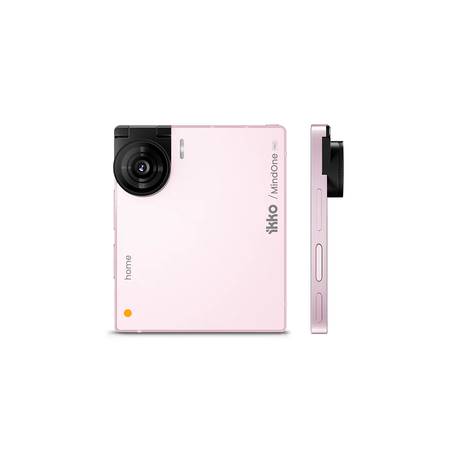 iKKO MindOne Pro AI Phone: Compact 4" AMOLED, Dual OS, Sapphire Glass, 50MP Flip Camera, Free Global Internet. PINK