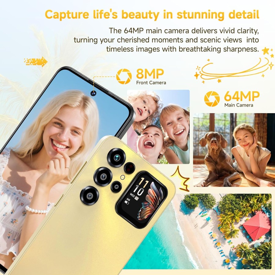 Oukitel C68 Plus | Display 7.2" 120Hz | Innovativo Schermo Posteriore | Android 15 | 6000mAh | 64MP NERO