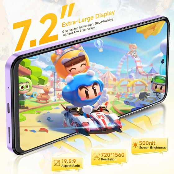 Oukitel C68 Plus | Display 7.2" 120Hz | Innovativo Schermo Posteriore | Android 15 | 6000mAh | 64MP NERO