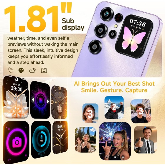 Oukitel C68 Plus | Display 7.2" 120Hz | Innovativo Schermo Posteriore | Android 15 | 6000mAh | 64MP NERO