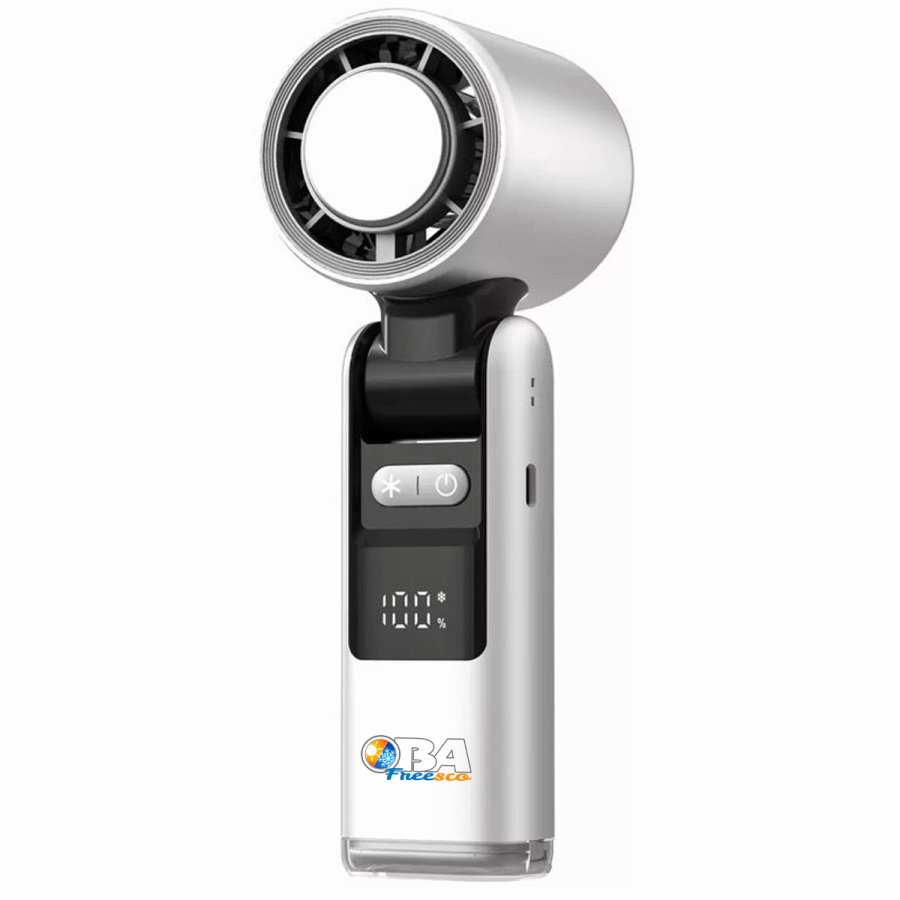 Ventilatore Portatile Refrigerante USB-C con Piastra Fredda e Display LED | Raffreddamento Istantaneo OBA Freesco
