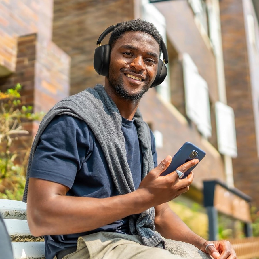 OneOdio A5 Cuffie Bluetooth Con Cancellazione Rumore Attiva Adattiva fino al 98%,LDAC Hi-Res Wireless 75 Ore ANC Ibrida Nero