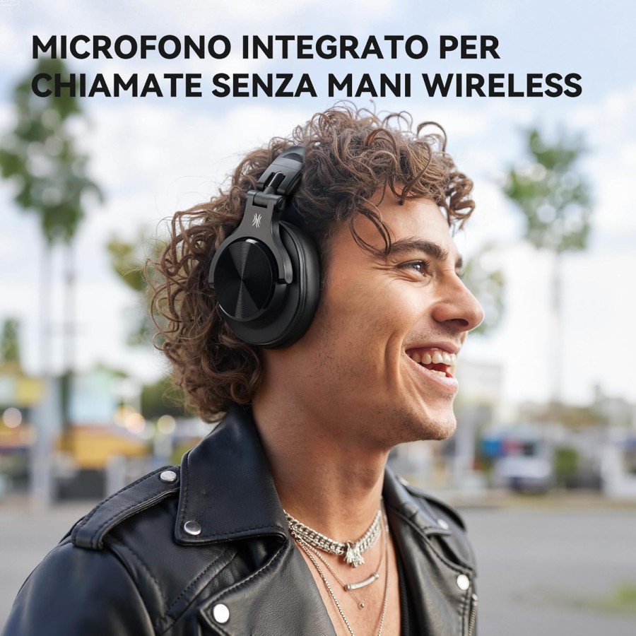 OneOdio A70 Cuffie Bluetooth Over Ear Hi-Fi con Microfono, 72 Ore, Jack 3,5/6,35 mm, Wireless e Cavo