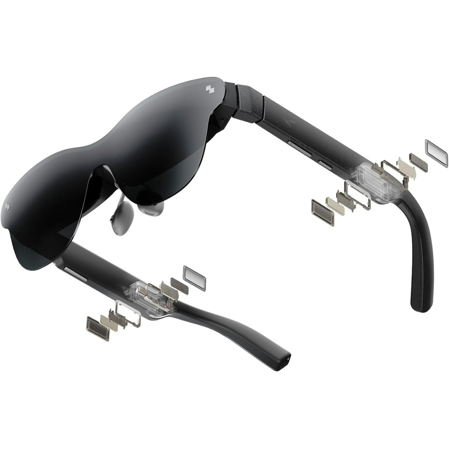 RayNeo Air 4 PRO Occhiali AR/XR con HDR10, Vision 4000, Cinema Virtuale 201", Audio B&O, 3D per Film, Gaming e iPhone/Android