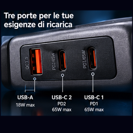 OBA EcoPulse 65W: The High-Efficiency Multi-Port GaN Fast Charger