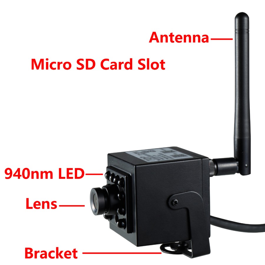 "OBA MP06: Ip Camera Wifi Wireless 2 Megapixel con Slot SD per Sorveglianza Sicurezza Domestica"