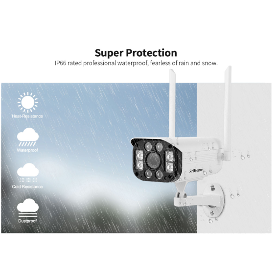 High Definition Surveillance with SH031-E Srihome 4G IP Camera - 3.0 Megapixel, IR CUT, Onvif P2P, SD Support, and Audio In/Out"