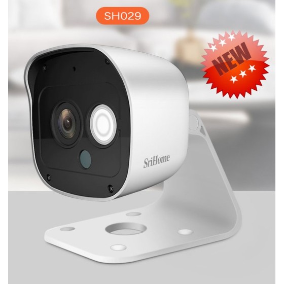 SriHome SH029: WiFi Camera HD 3.0 Megapixel, Audio, SD Card Slot, Night Vision with Infrared and IR Cut Home Office Solutions