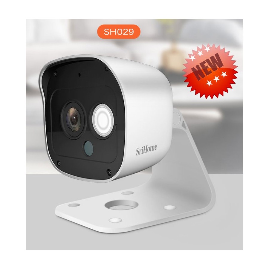 SriHome SH029: WiFi Camera HD 3.0 Megapixel, Audio, SD Card Slot, Night Vision with Infrared and IR Cut Home Office Solutions