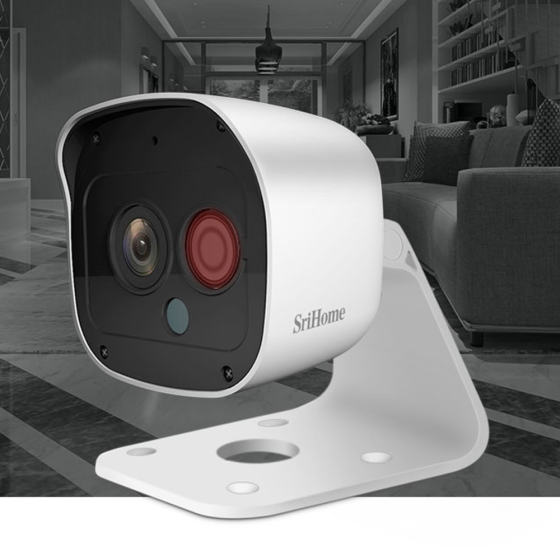 SriHome SH029: WiFi Camera HD 3.0 Megapixel, Audio, SD Card Slot, Night Vision with Infrared and IR Cut Home Office Solutions
