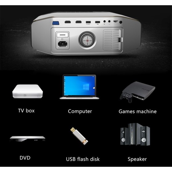 "Experience stunning 4K visuals with Oba-PR708: The Wifi Bluetooth 8000 Lumen Projector featuring Oba technology"