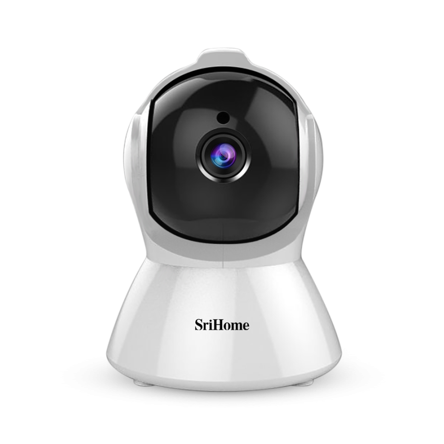 Telecamera wifi SriHome con auto tracking e supporto SD - la soluzione perfetta per la videosorveglianza di casa e ufficio.